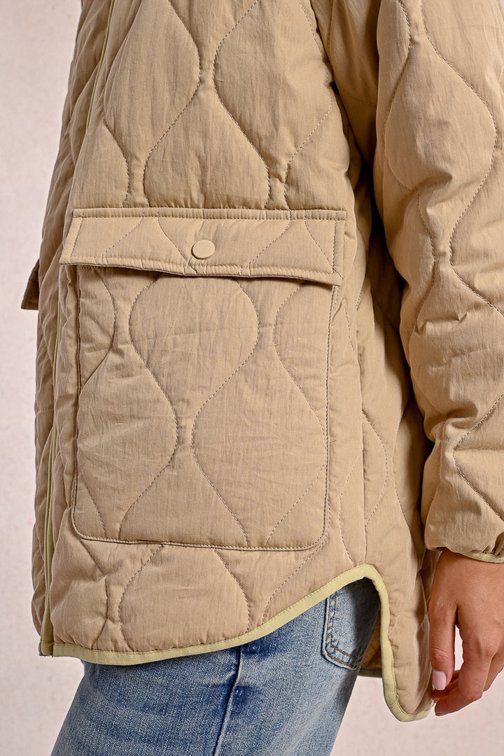 Molly Bracken Lightly Padded Beige Jacket