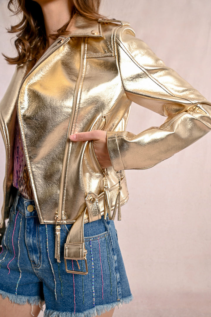 Molly Bracken Metallic Gold Jacket