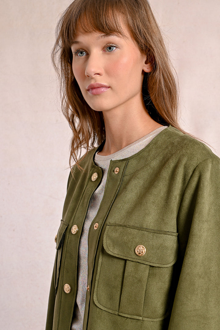 Molly Bracken Military Like Khaki Jacket