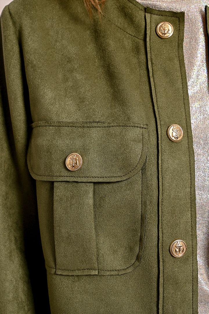 Molly Bracken Military Like Khaki Jacket