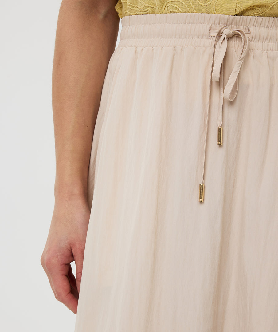 Esqualo Light Sand Drawstring Skirt