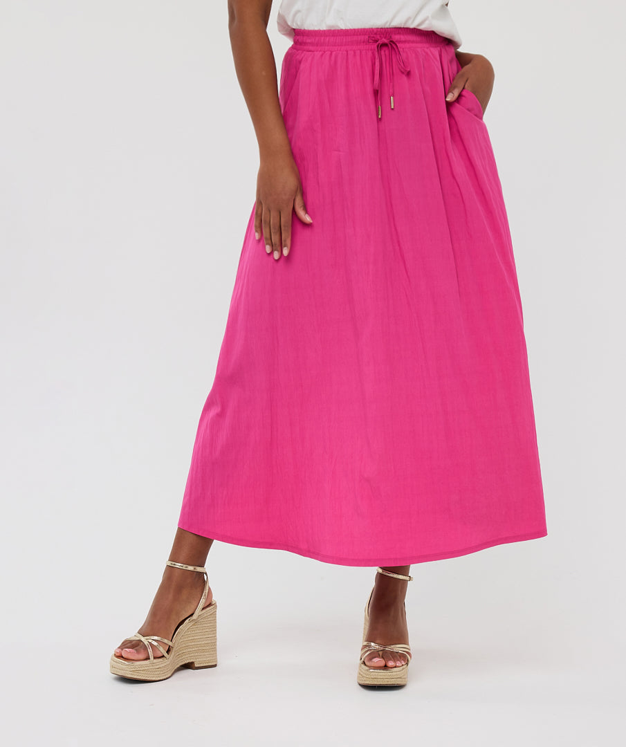 Esqualo Hot Pink Drawstring Skirt
