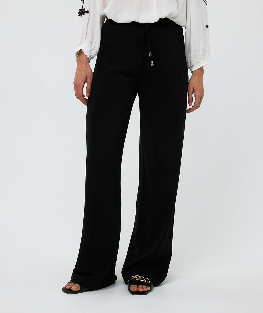 Esqualo Drawstring Black Trousers