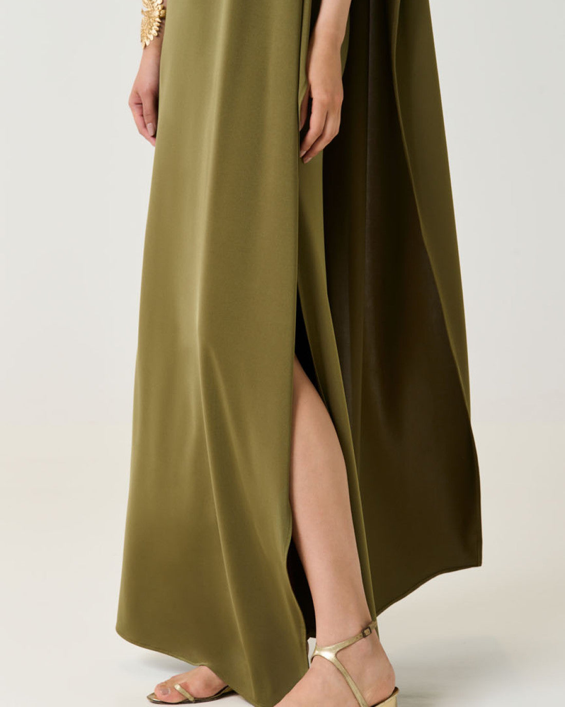 Access Fashion Olive One Shoulder Dress
