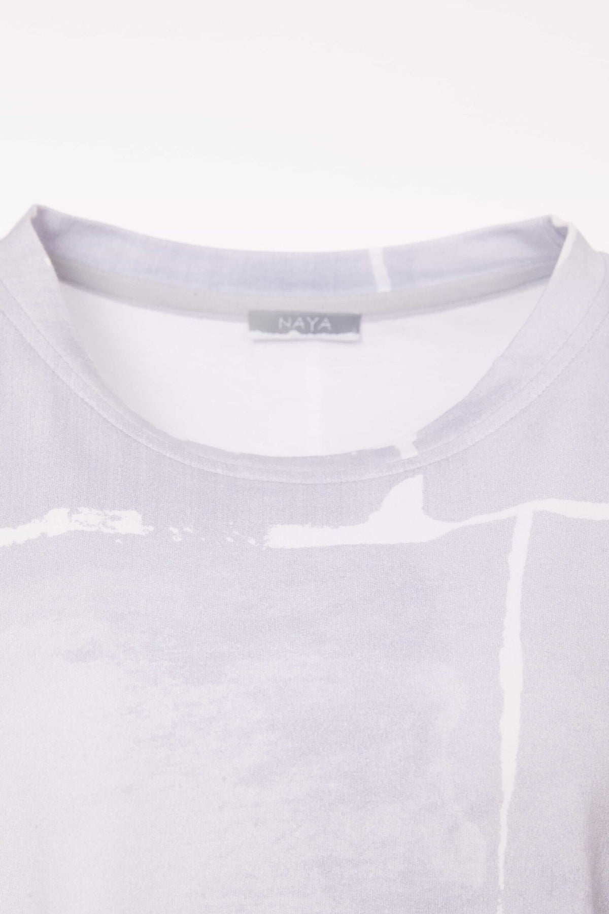 Naya Round Neck White/Silver Sweater With Embroidered Sleeve