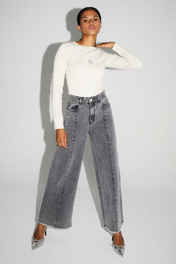 IMPREVU  Beige Hugo Speckled Shine Tshirt