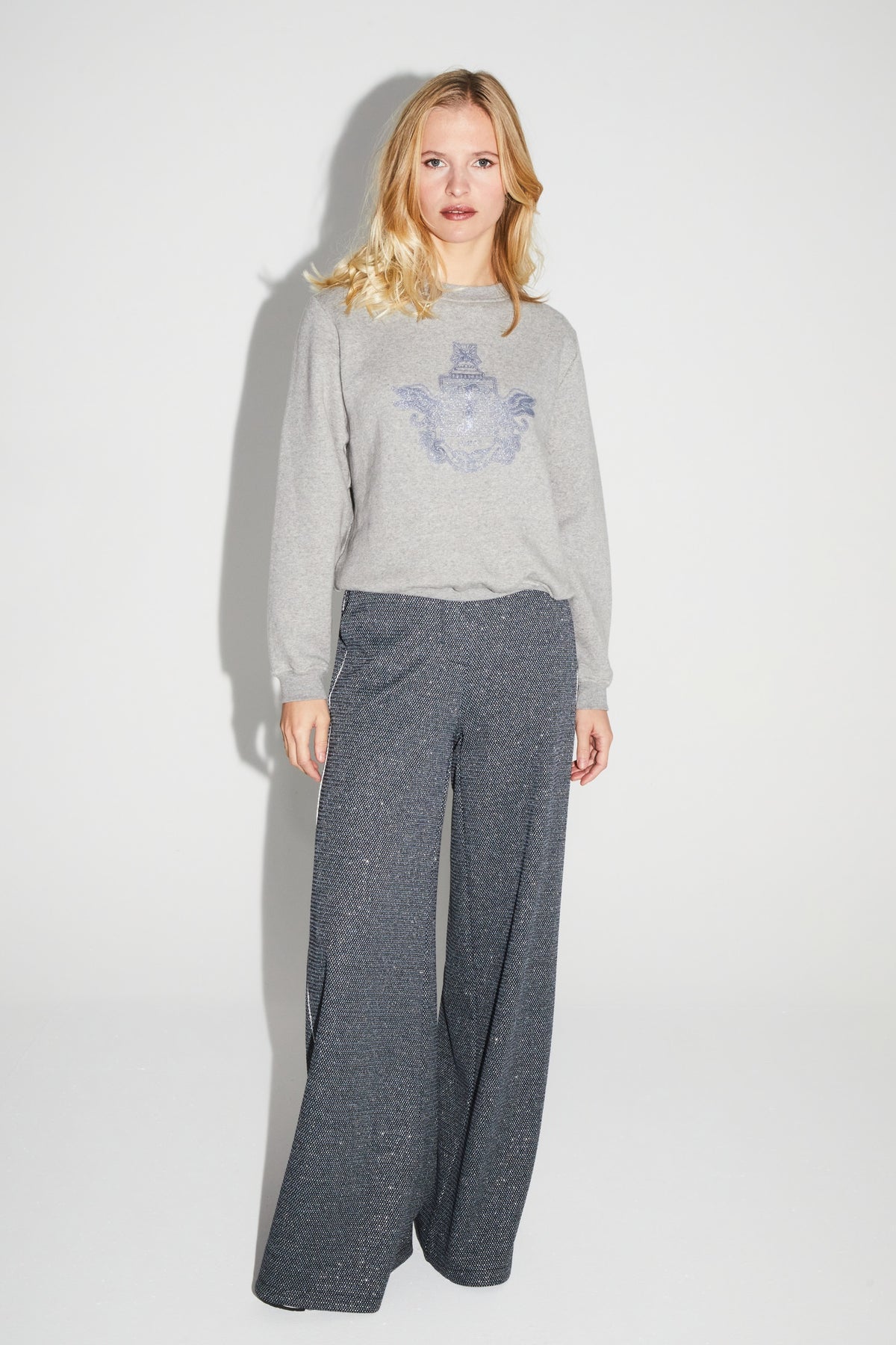 IMPREVU Blue Charlie Geo Dots Trousers