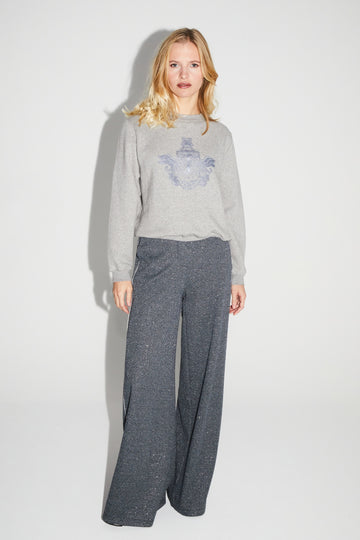 IMPREVU Blue Charlie Geo Dots Trousers