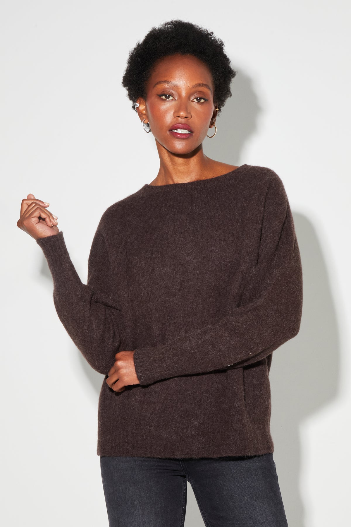 IMPREVU Brown Maille Baby Alpaga Ela