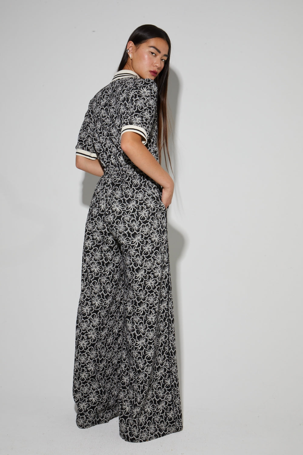 IMPREVU Charli Flower Black Trousers