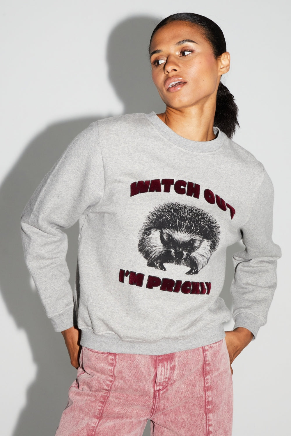 IMPREVU Eddie Herrison Grey/Red Sweatshirt