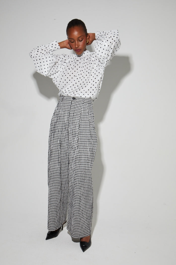 IMPREVU Elsa Vichy Check Trousers