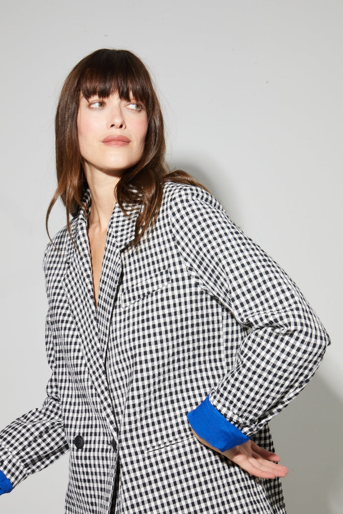 IMPREVU Ema Vichy Check Blazer