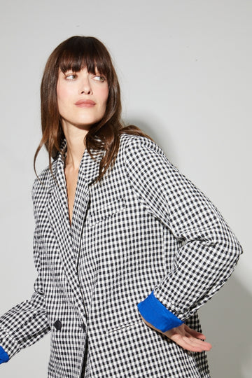IMPREVU Ema Vichy Check Blazer