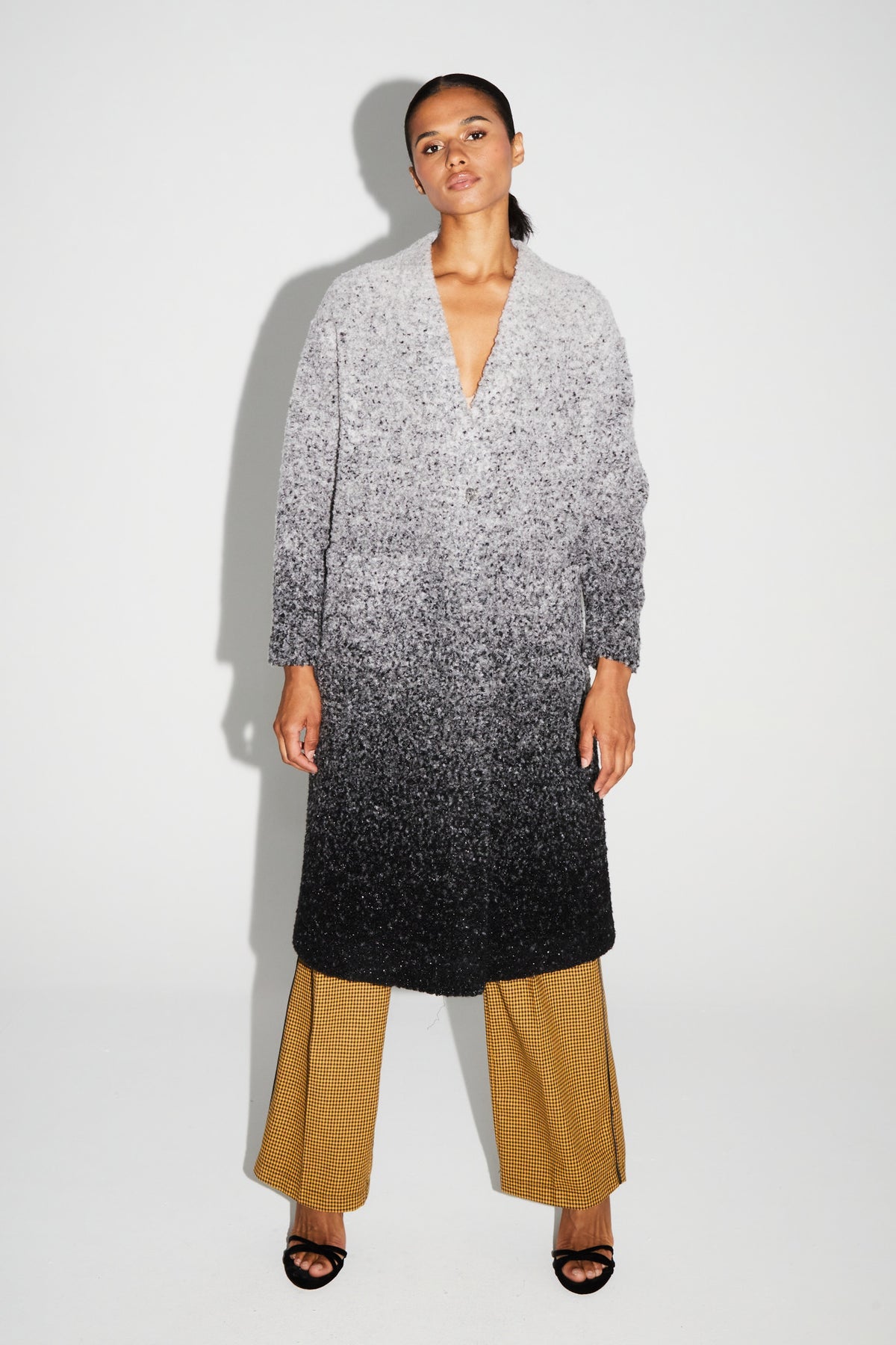 IMPREVU Grey/Black Tye/Dye Coat