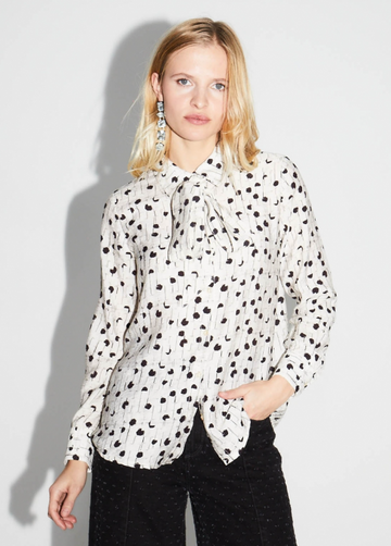 IMPREVU Grey Dot Shirt