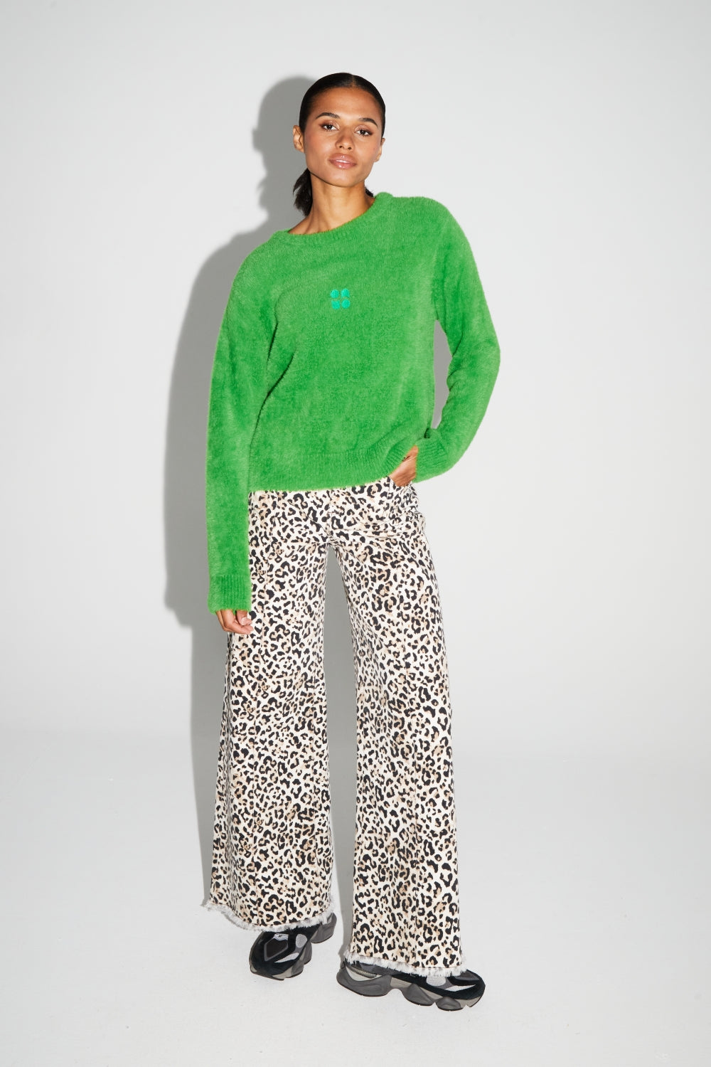 IMPREVU Maille Favola Uni Sweater  - Green