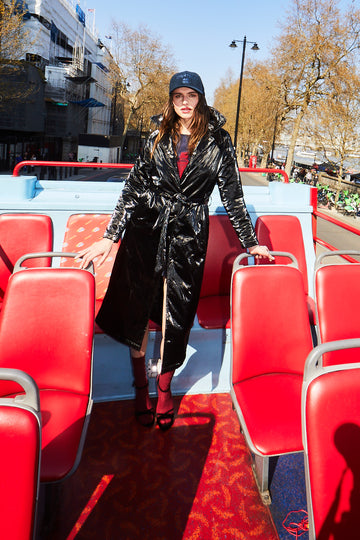 IMPREVU Mercurio Black Trench Coat