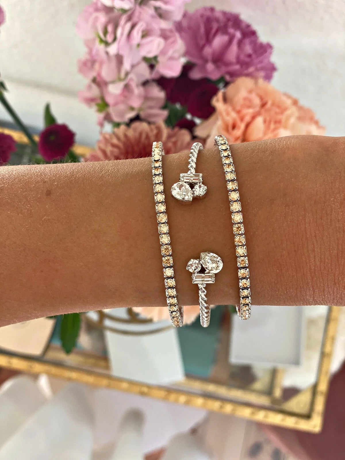 Caroline Svedbom Isa Bracelet Crystal Rhodium