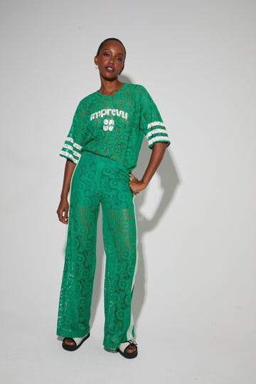 Imprevu College Charlie Dentelle Trousers - Green