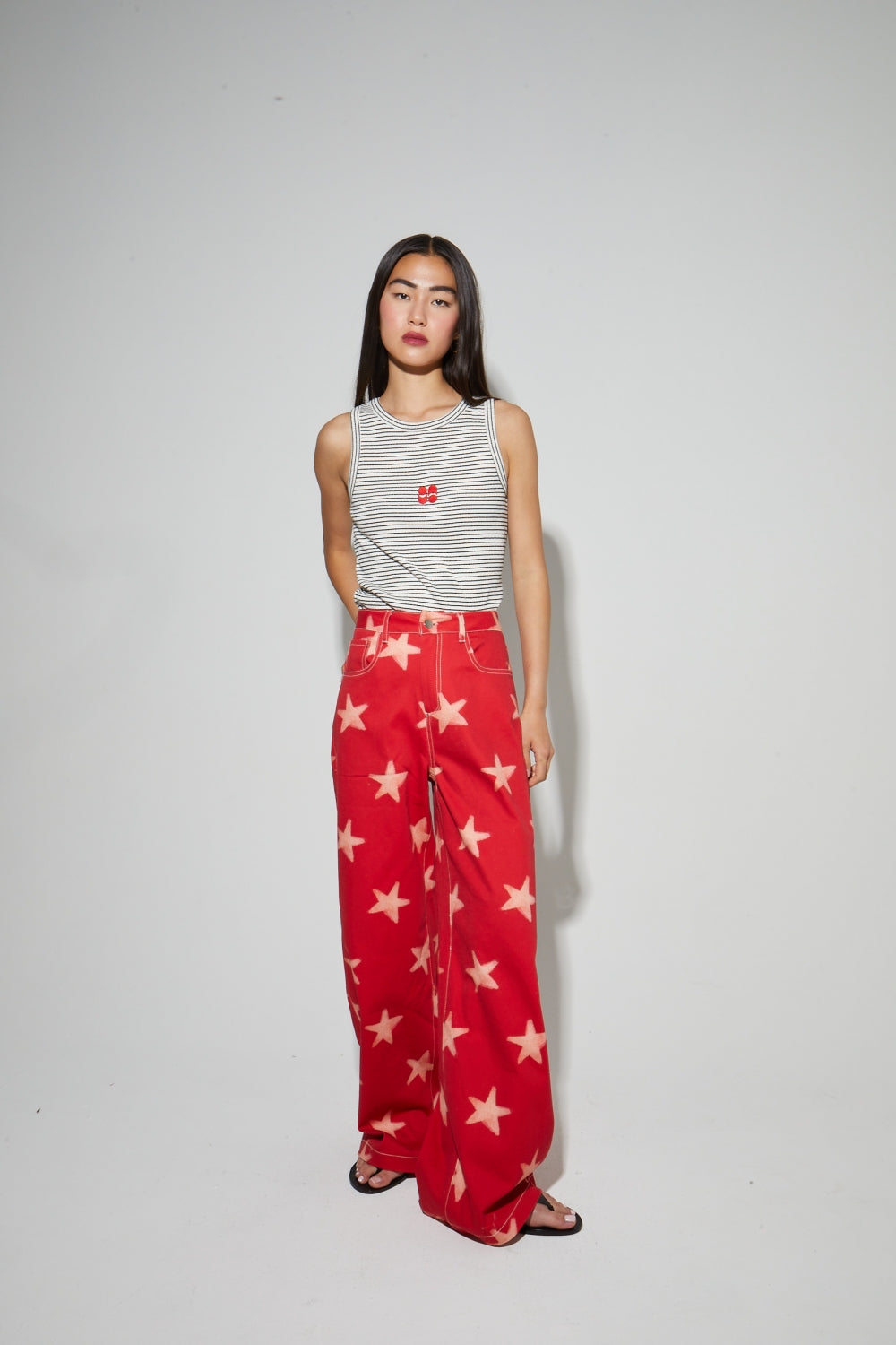 Imprevu Denim Swiggy Print Red Star Jeans