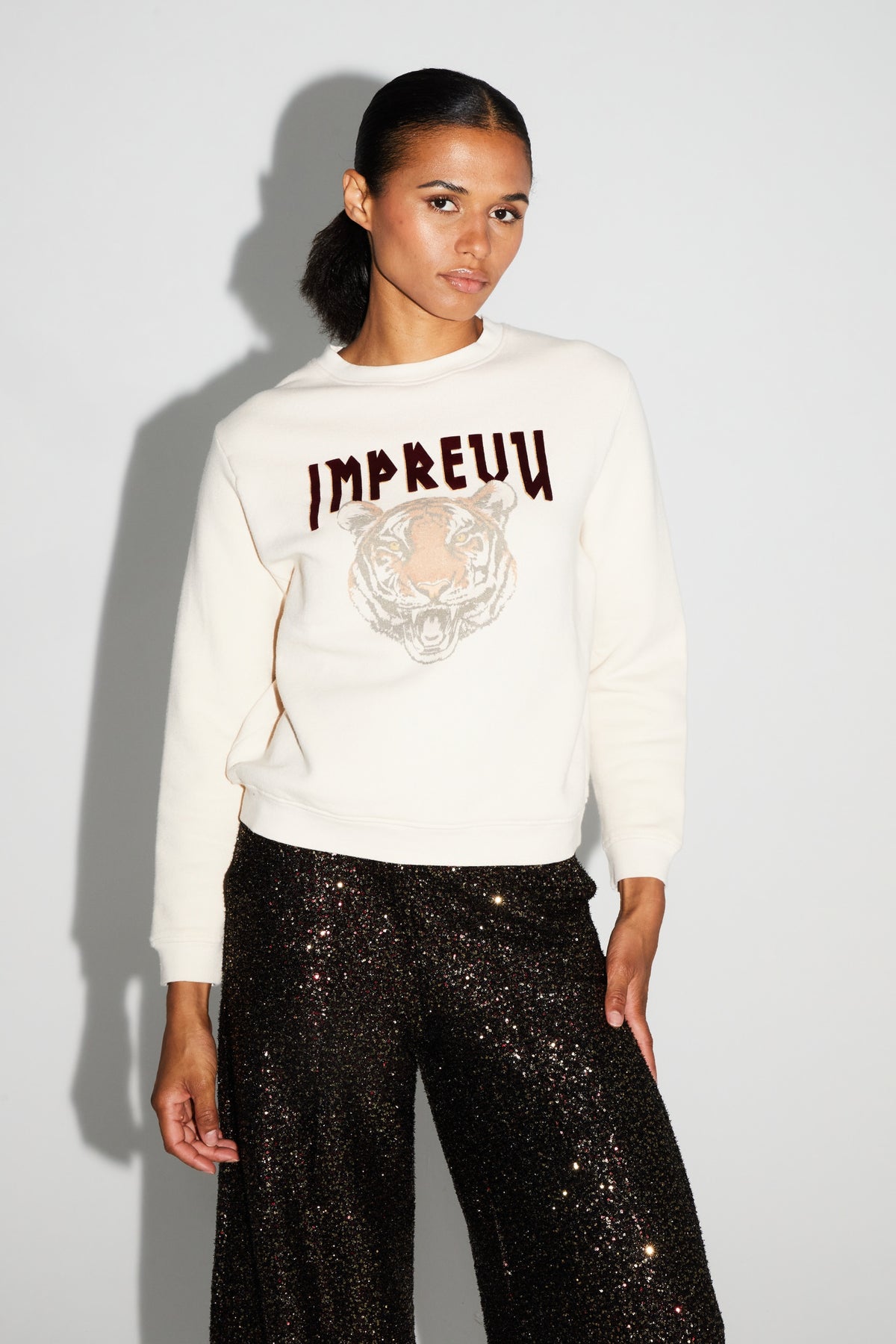 Imprevu Off White Tiger Sweatshirt 