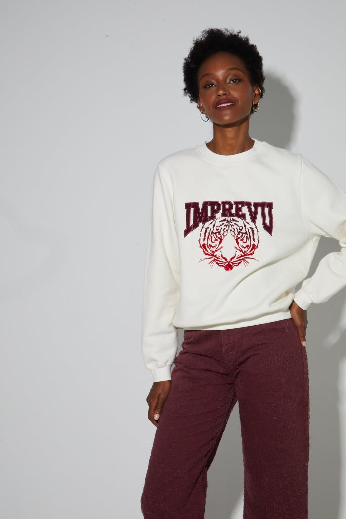 Imprevu Rouge Tiger Degrade Rouge Sweatshirt