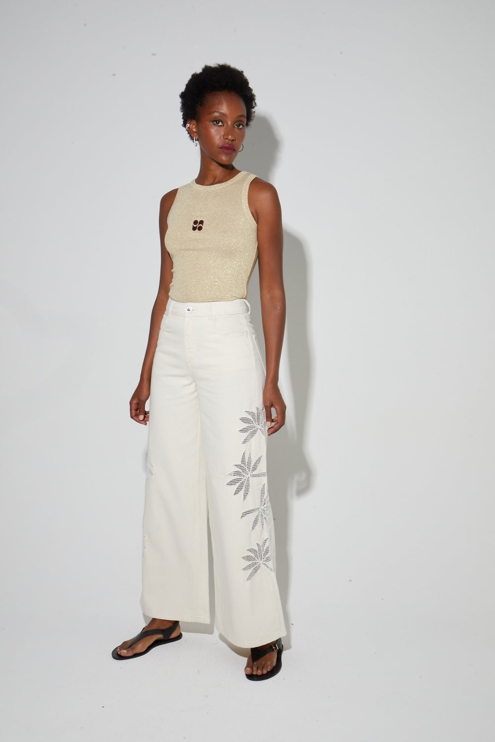 Imprevu Swiggy Palazzo Natural Embriodery
