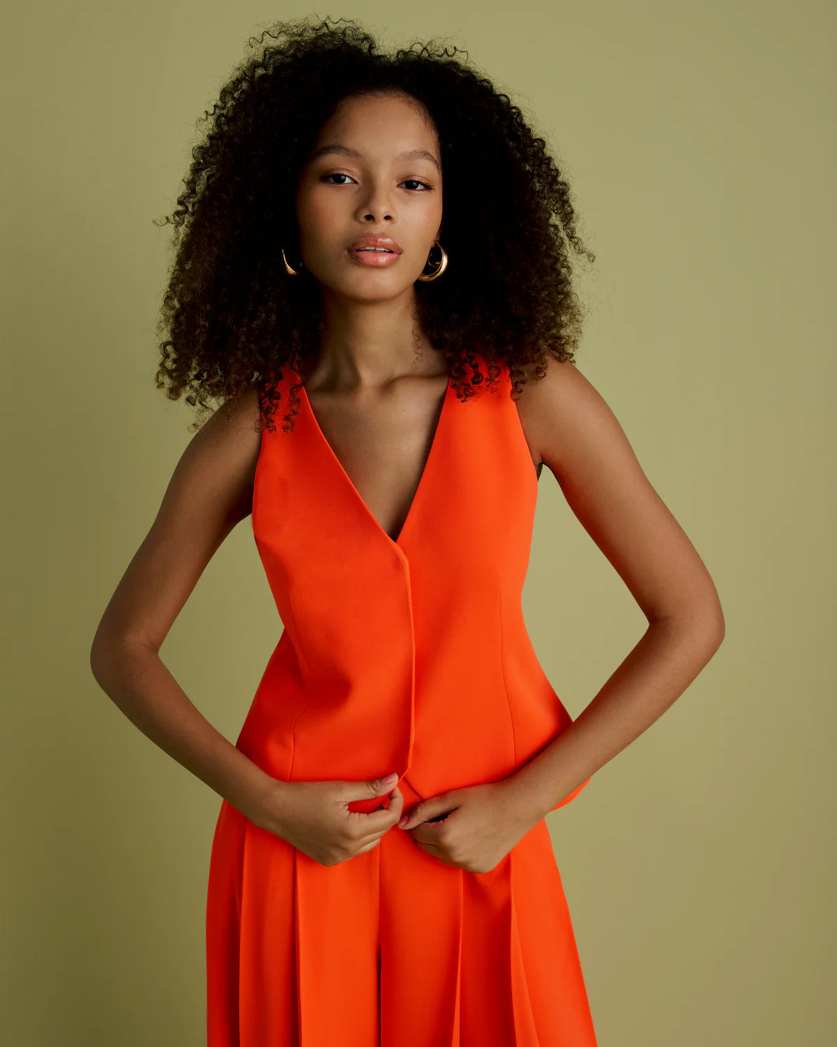 Florere Orange Tailored Waistcoat