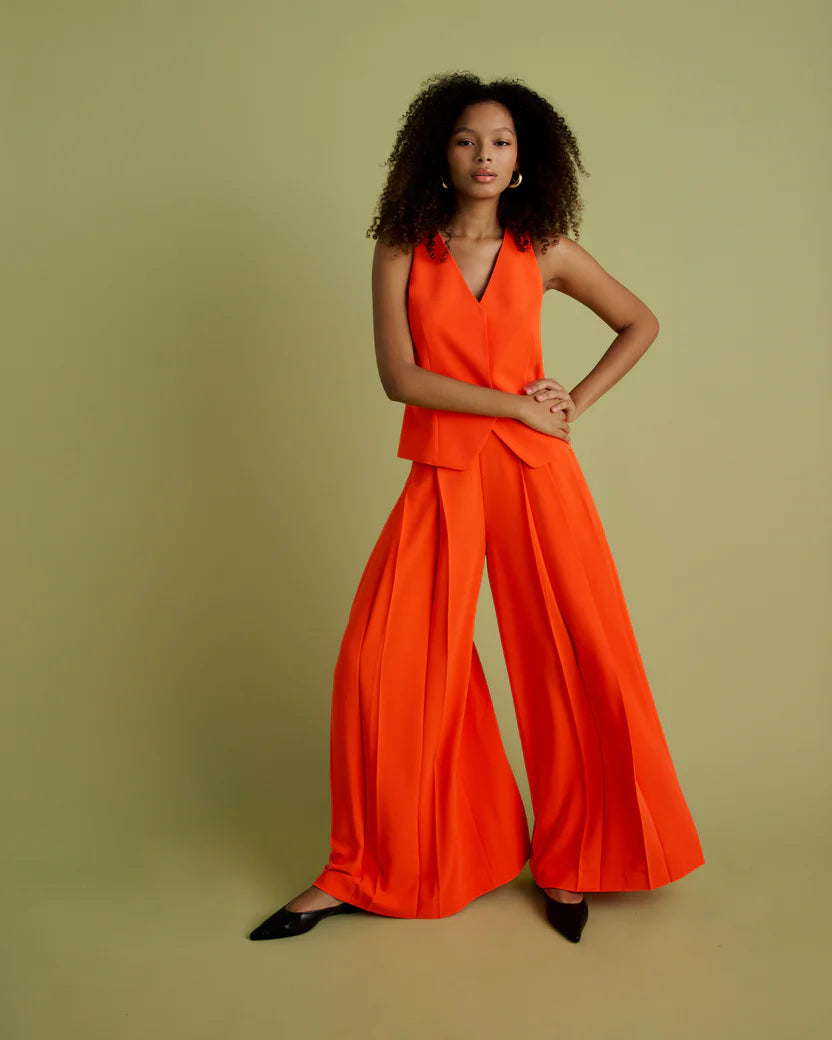 Florere Orange Tailored Waistcoat