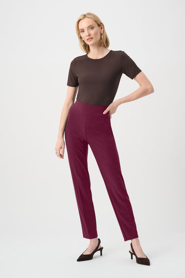 Joseph RibkoffBerry Burst Scuba Suede Flared Pull-On Pants