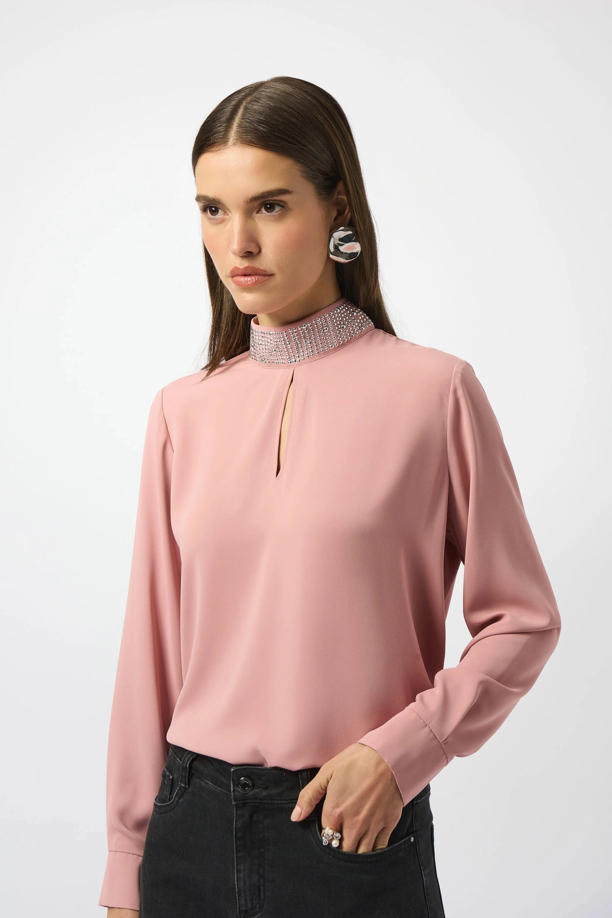 Joseph Ribkoff Antique Rose Soft Twill Straight Top