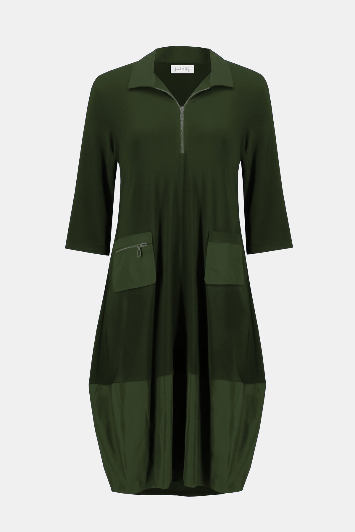 Joseph Ribkoff Avocado Silky Knit &amp; Memory Cocoon Dress