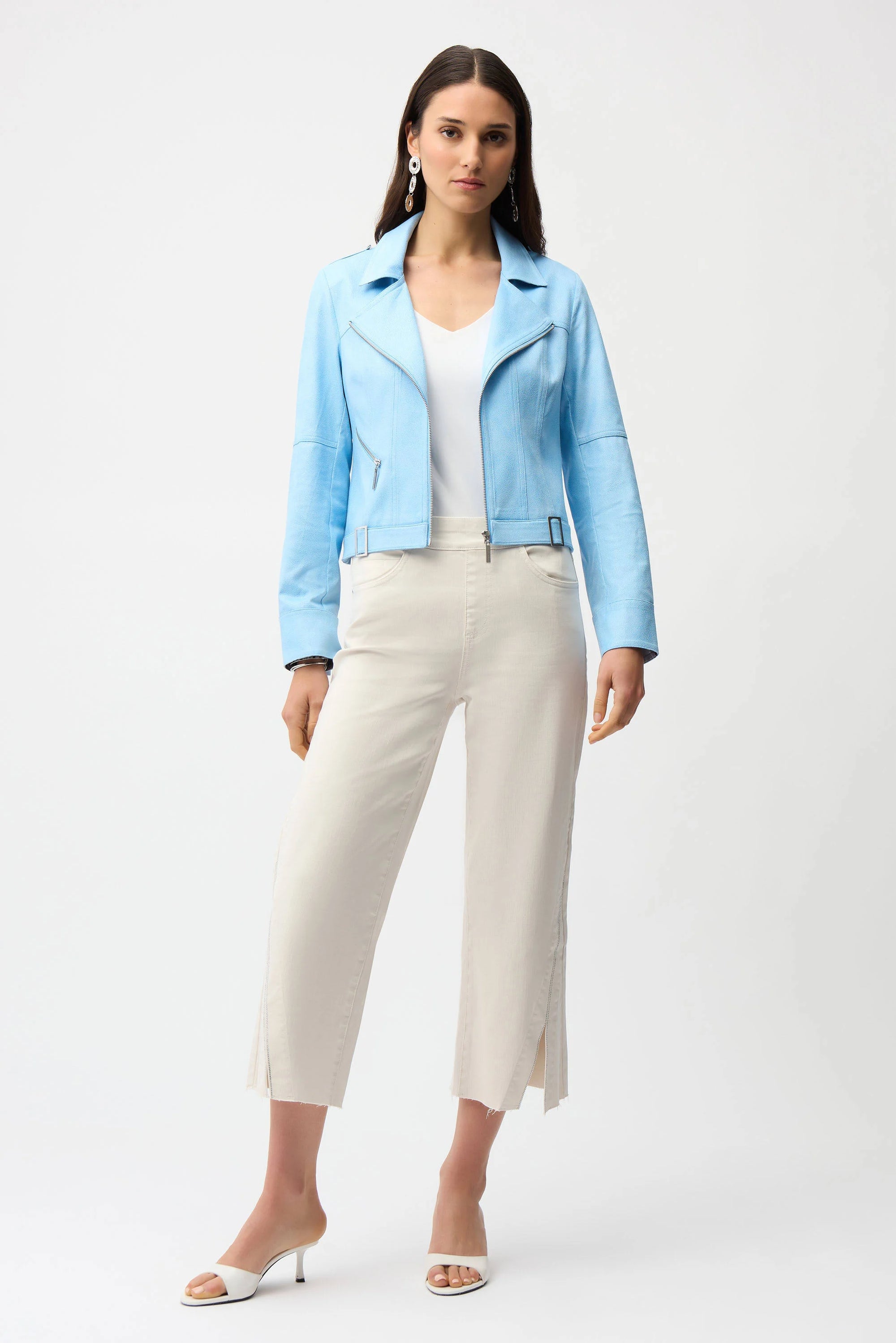 Joseph Ribkoff Birch Culotte Jeans With Rhinestones