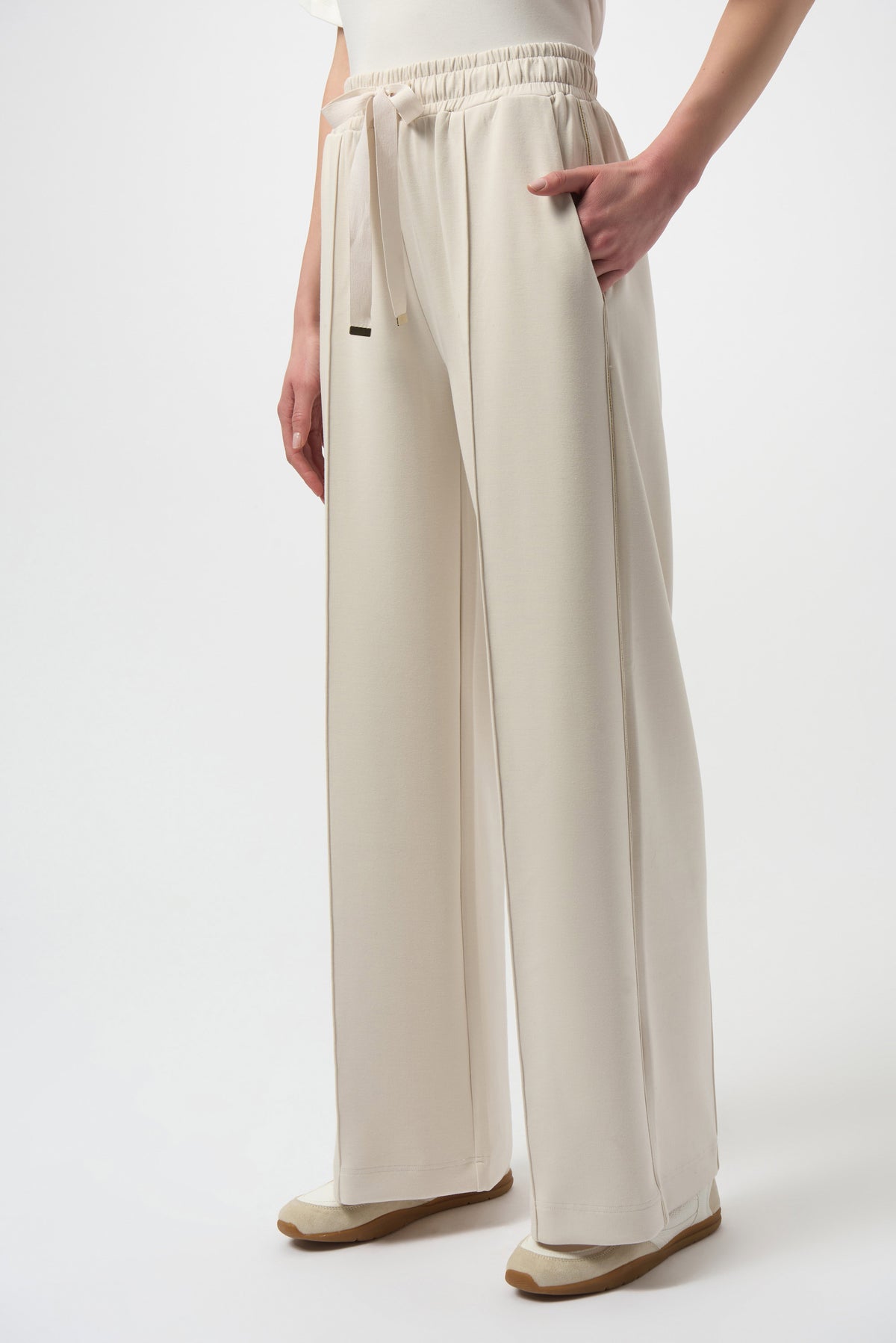 Joseph Ribkoff Birch Scuba Jersey Wide Leg Pull-On Pants