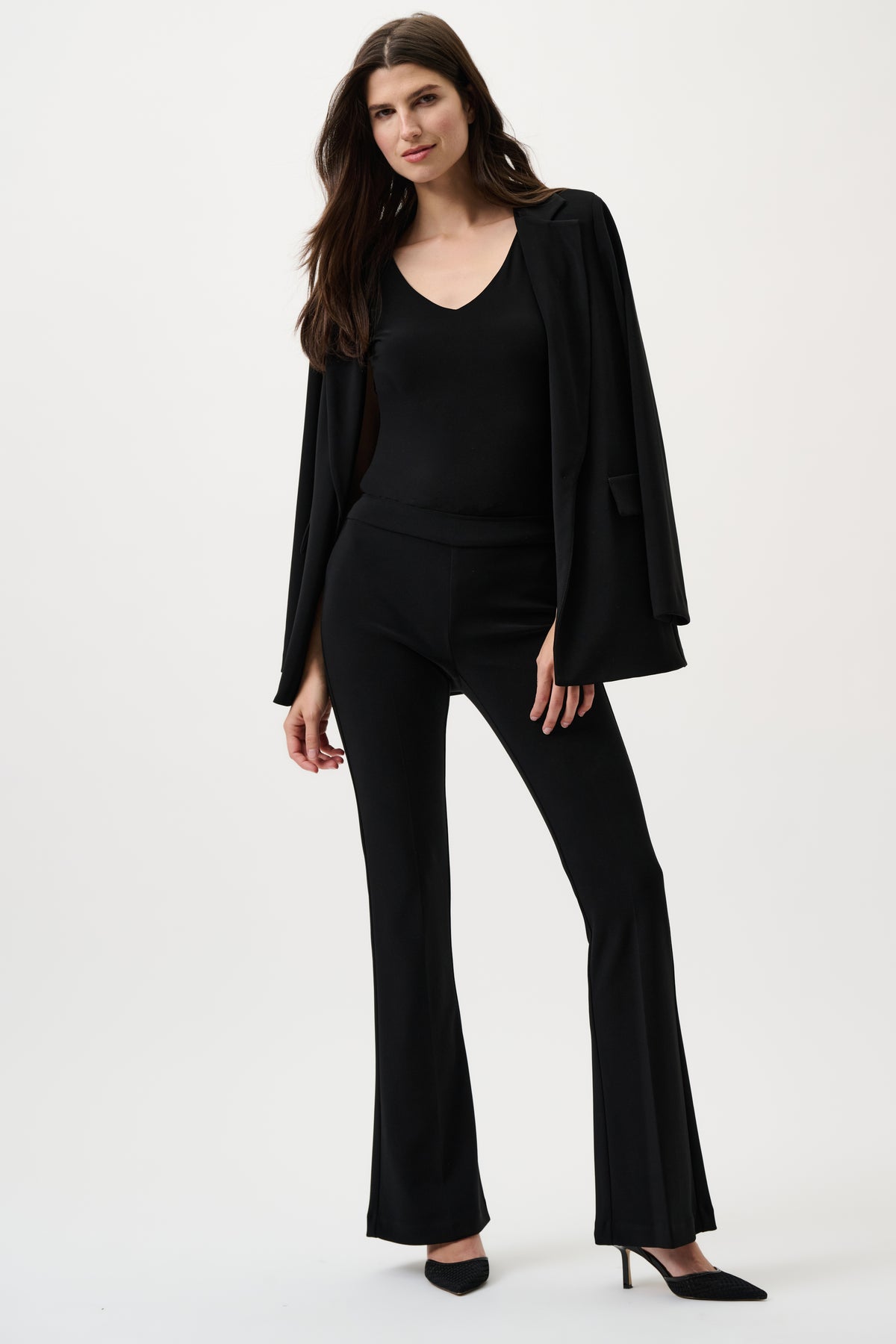Joseph Ribkoff Black Classic Flared Pant