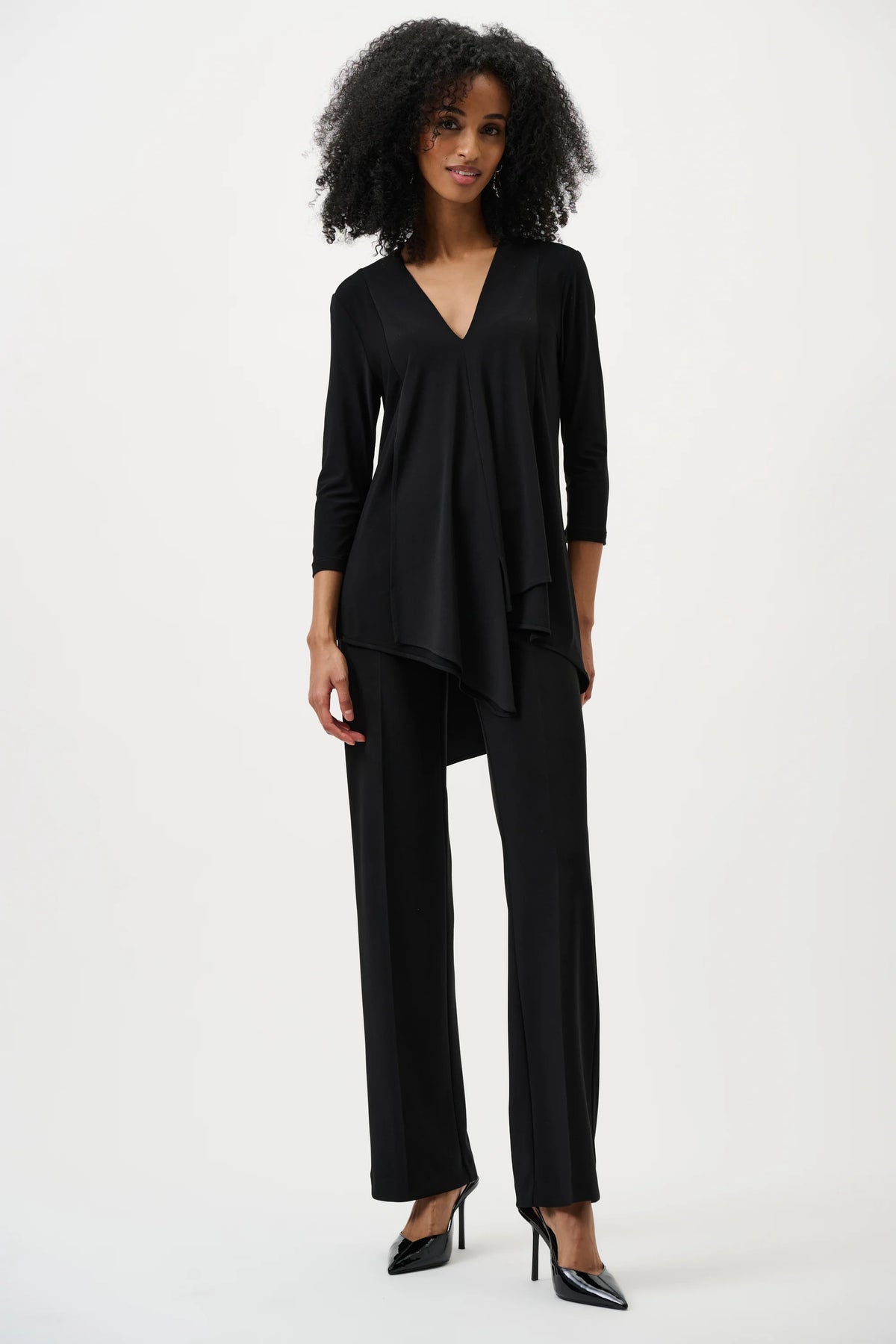 Joseph Ribkoff Black Classic Wide Leg Pant