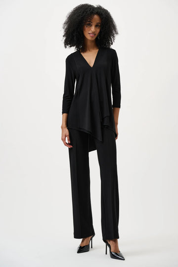 Joseph Ribkoff Black Classic Wide Leg Pant