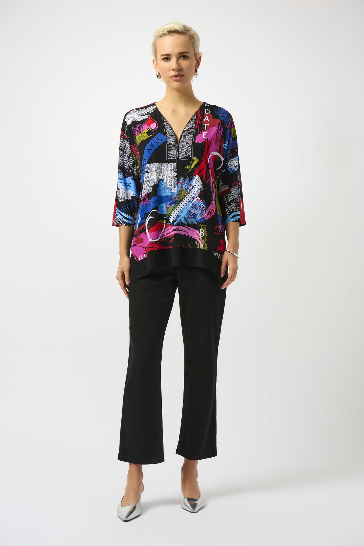 Joseph Ribkoff Black Margot | Classic Straight Leg Stretch Jeans