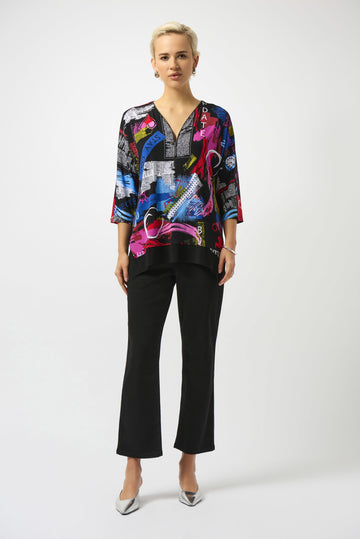 Joseph Ribkoff Black Margot | Classic Straight Leg Stretch Jeans