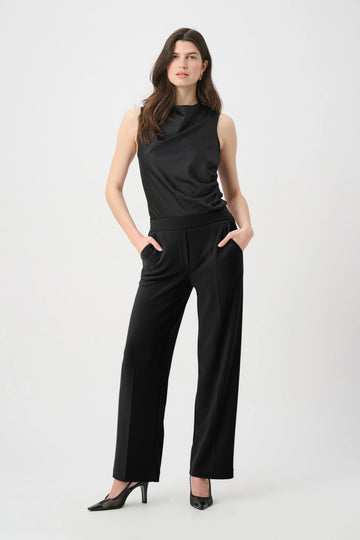 Joseph Ribkoff Black Pull On Wide Trousers