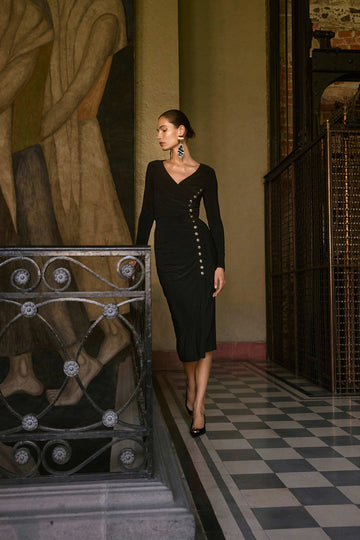 Joseph Ribkoff Black Silky Knit Pull-On Pencil Skirt