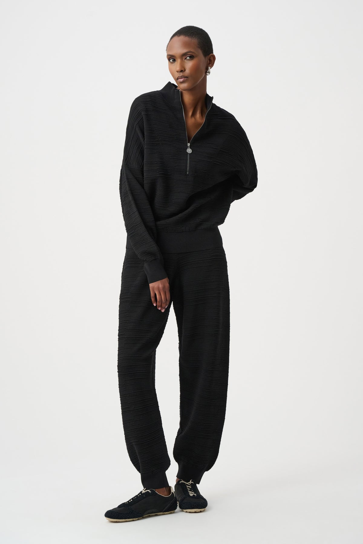 Joseph Ribkoff Black Sweater Knit Pull-On Jogger Pants