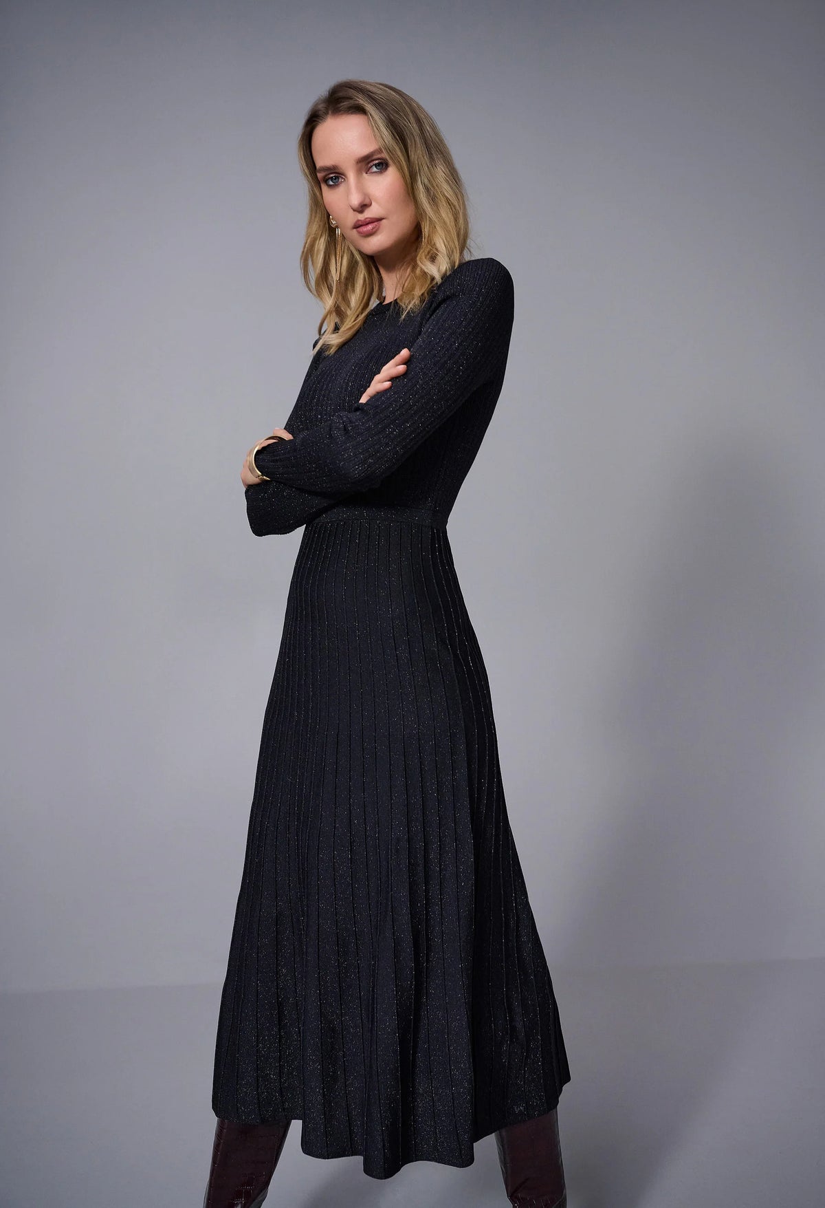 Joseph Ribkoff Elegant Shimmer Black Dress