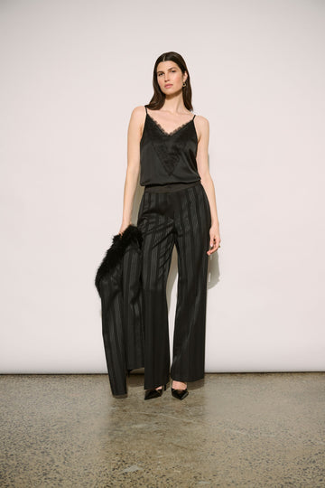 Joseph Ribkoff Elizabeth Hurely Icon Edit 57 Black Stripe Trousers