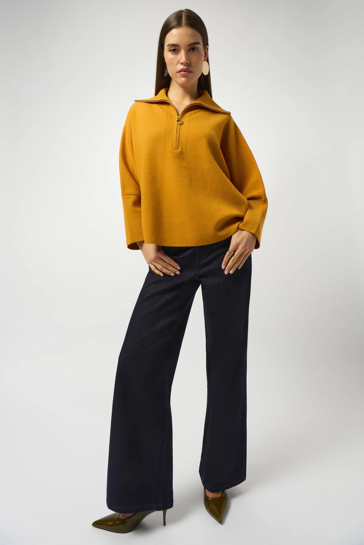 Joseph Ribkoff Goldie | Classic Wide-Leg Stretch Jeans