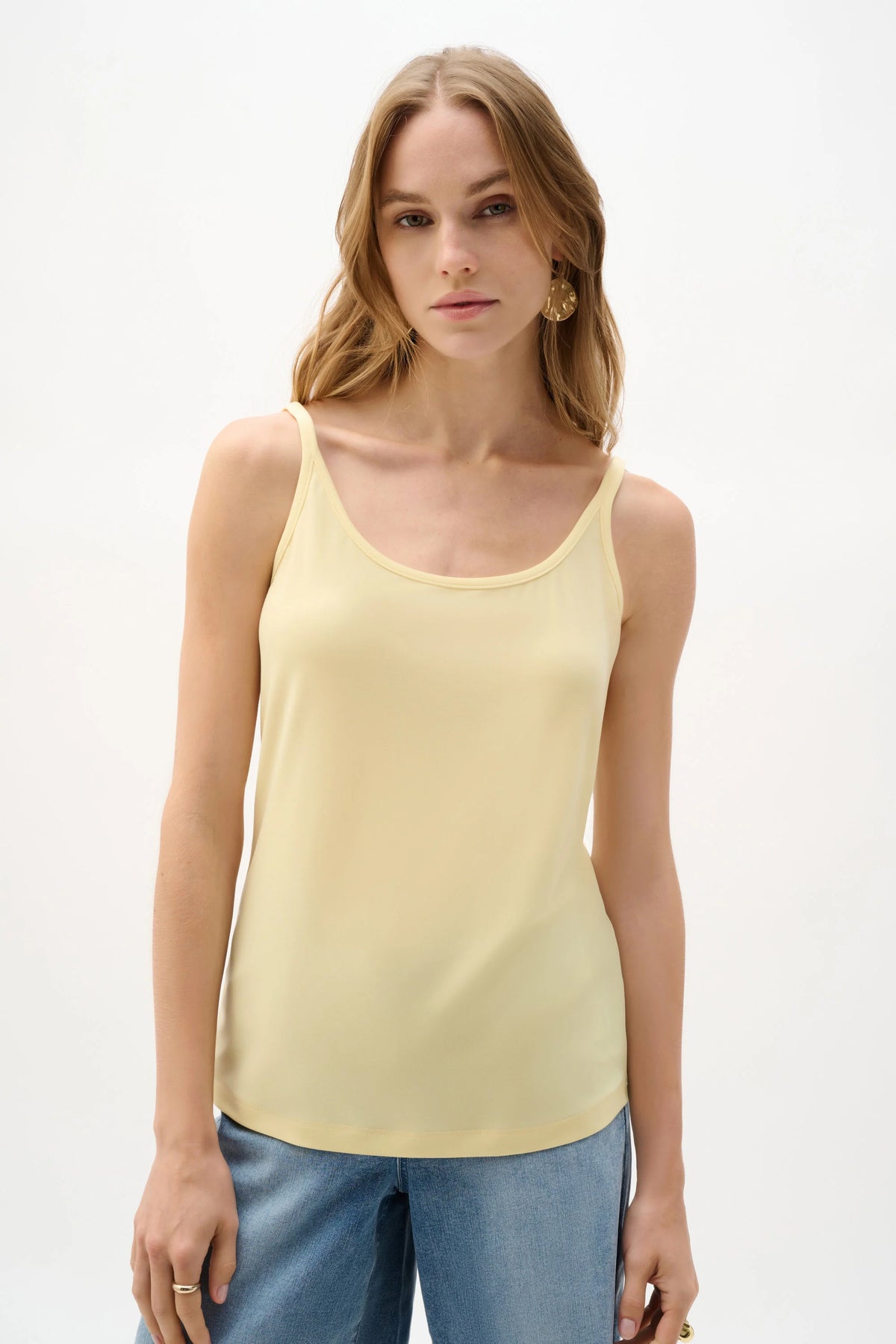 Joseph Ribkoff Mellow Yellow Silky Knit Fitted Camisole