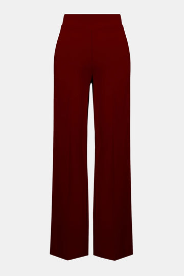Joseph Ribkoff MerlotHeavy Knit Wide Leg Pull-On Pants 