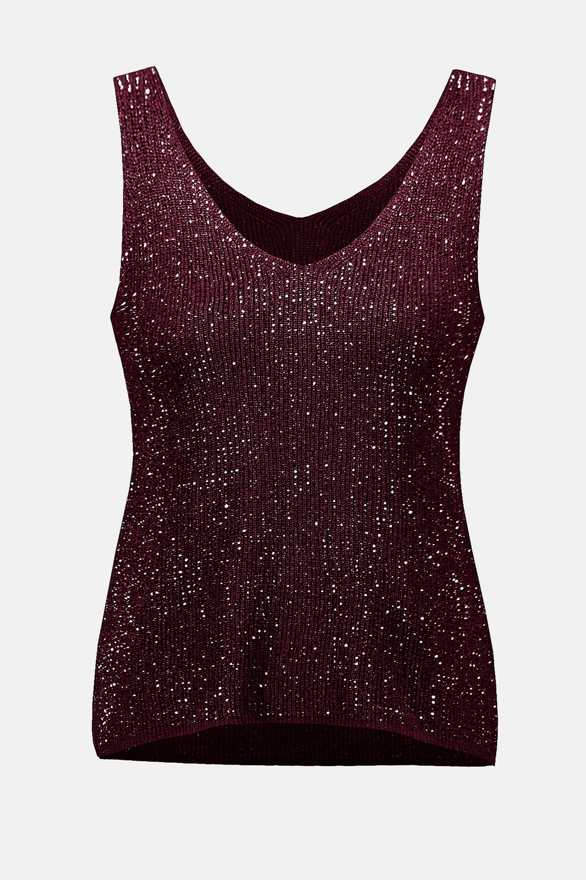 Joseph Ribkoff Metallic Knitted Camisole with Rhinestones