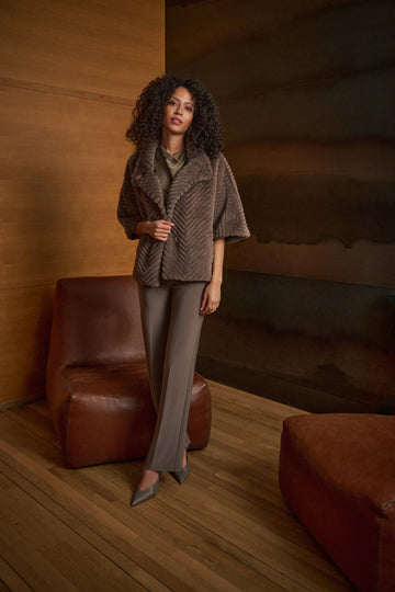 Joseph Ribkoff Mink Classic Wide Leg Pants